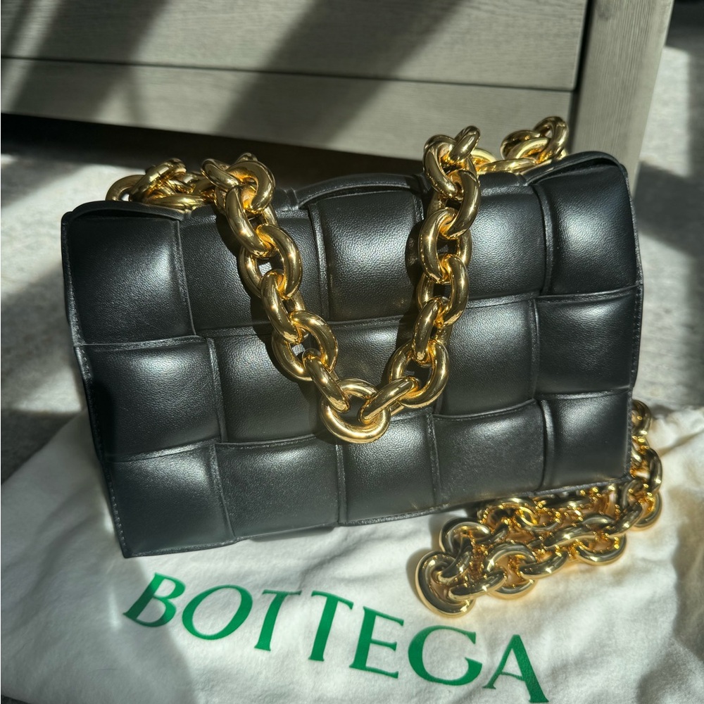 Bottega Veneta Black Padded Chain Cassette Bag